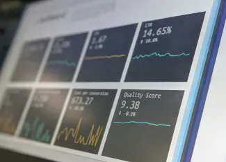 turned on monitoring screen by Stephen Dawson courtesy of Unsplash.